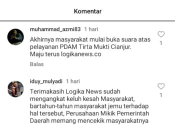 Curahan Kekecewaan Hingga Kecaman Netizen Terhadap PDAM Tirta Mukti Cianjur