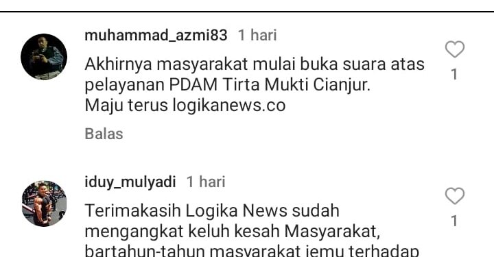 Curahan Kekecewaan Hingga Kecaman Netizen Terhadap PDAM Tirta Mukti Cianjur