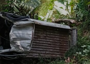 Sebuah Mobil Terjun ke Jurang Setinggi 70 Meter di Naringgul Usai Tak Kuat Menanjak