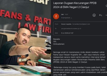 Resmi, Kang Bahar Laporkan Kecurangan PPDB Smanda Cianjur ke Ombudsman RI