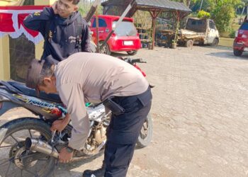 Belasan Sepeda Motor Berknalpot Brong Terjaring Razia Polsek Cidaun