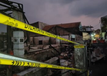 Titik Kebakaran Pasar Bojongmerong masih Digaris Polisi, Warga Dilarang Masuk