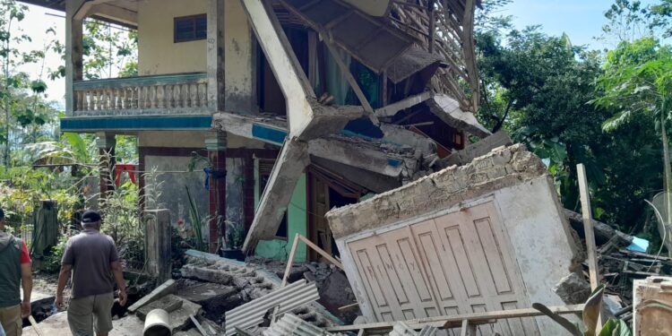 Belasan Rumah Warga di Kadupandak Rusak Terdampak Pergerakan Tanah