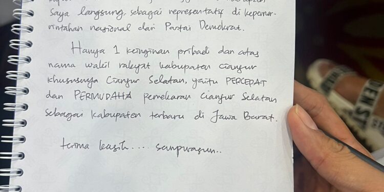 Fraksi Demokrat DPRD Cianjur Surati Dua Menteri, Dorong Pemekaran Cisel