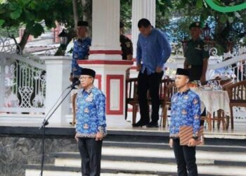Bapperinda Cianjur Hadiri Upacara Peringatan HUT Korpri ke-53 di Pemda Cianjur 
