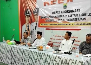 Cegah Kemiskinan Ekstrem, DPMD Cianjur Gelar Rakor Bersama Perwakilan Pemdes