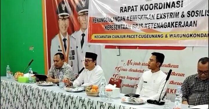 Cegah Kemiskinan Ekstrem, DPMD Cianjur Gelar Rakor Bersama Perwakilan Pemdes