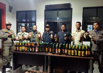 Masifkan Operasi Cipkon, Satpol PP Cianjur Kembali Amankan Ratusan Botol Miras