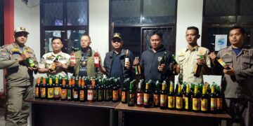 Masifkan Operasi Cipkon, Satpol PP Cianjur Kembali Amankan Ratusan Botol Miras
