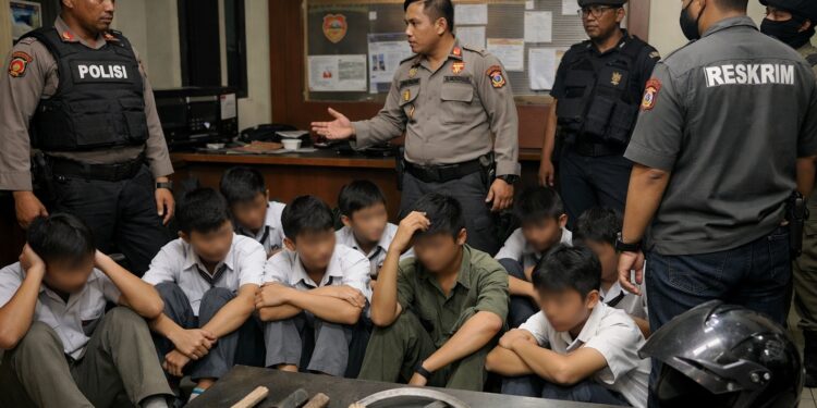 Puluhan Pelajar yang Terlibat Duel di Sindangbarang Dibawa ke Polres Cianjur