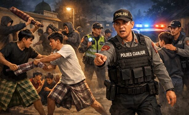 Polres Cianjur Antisipasi ‘Perang Sarung’, Giatkan Patroli di Polsek Jajaran