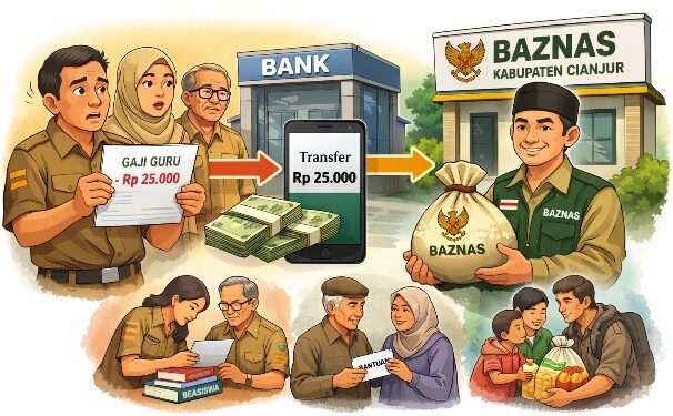 Gaji Ribuan Guru di Cianjur Dipotong untuk Infak, Baznas Pastikan Tepat Sasaran