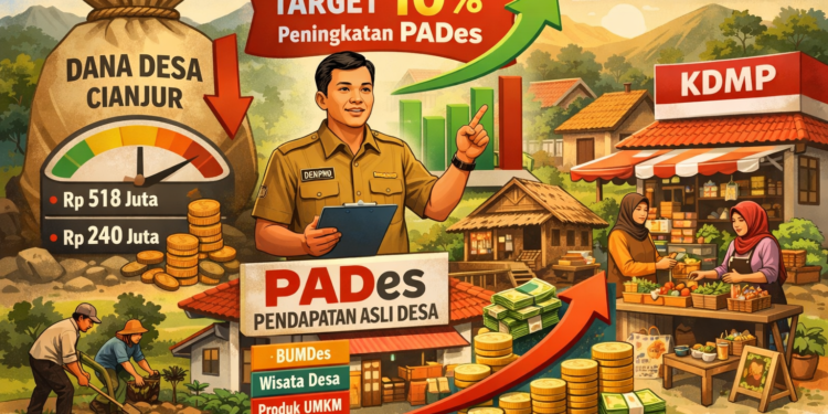 Dana Desa Berkurang, DPMD Cianjur Targetkan 10 Persen Peningkatan PADes