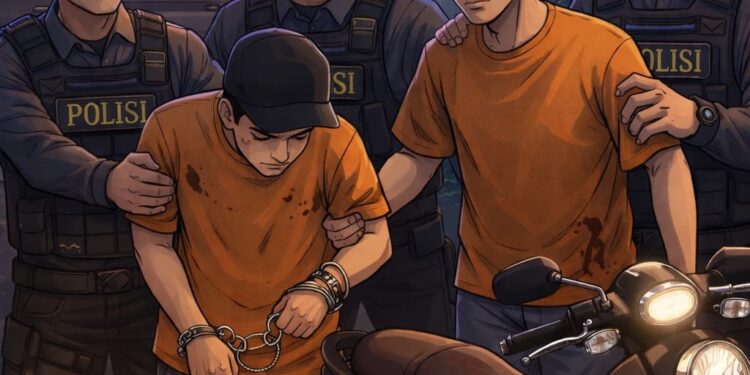 Polisi Ringkus Dua Pelaku Begal Ojol Usai Aniaya dan Bawa Kabur Motor Korban