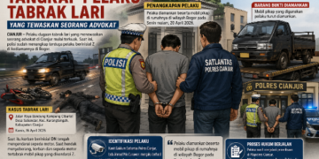 Satlantas Polres Cianjur Tangkap Pelaku Tabrak Lari yang Tewaskan Seorang Advokat