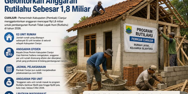 Pemkab Cianjur Anggarkan Perbaikan 63 Unit Rutilahu Sebesar Rp1,8 Miliar