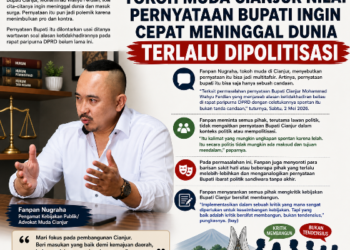 Tokoh Muda Cianjur Nilai Pernyataan Bupati Ingin Cepat Meninggal Dunia Terlalu Dipolitisasi