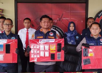 Polres Cianjur dan BNNK ‘Sikat’ Sindikat Pengedar Sabu Antarpulau