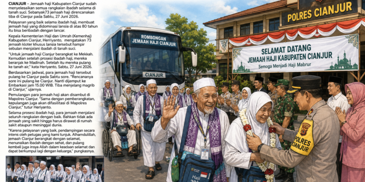 Jemaah Haji Dipastikan Tiba Hari Ini, Penyambutan Dilaksanakan di Mapolres Cianjur