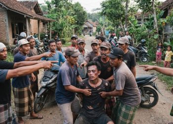 Pelaku Pencurian Sepeda Motor di Agrabinta Babak Belur Dihajar Warga