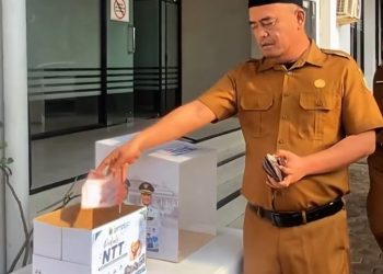 ASN di Lingkup DPMPTSP Cianjur Galang Donasi untuk Korban Gempa NTT
