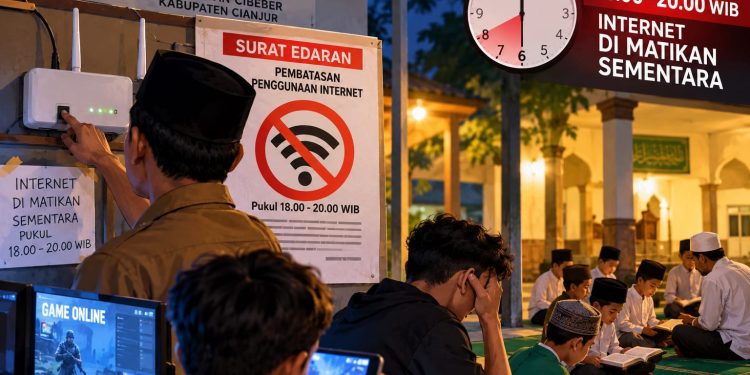 Nah Lho! Pemerintah Desa Cibadak Cibeber Berlakukan Pembatasan Penggunaan Internet