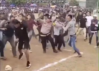 Laga Final Sepakbola Tarkam di Pasirkuda Ricuh, Suporter Terlibat Bentrok