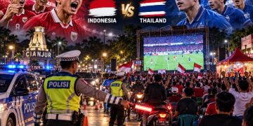 Timnas Indonesia Vs Thailand pada FIFA ASEAN Cup 2026, Polres Cianjur Siagakan Personel di Berbagai Titik